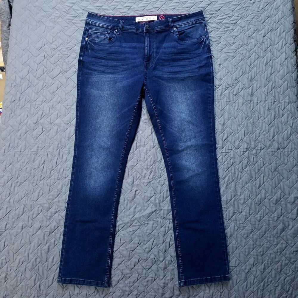 Artful Rebel Jeans Mens 38x32 Blue Straight Dark Wash American Denim